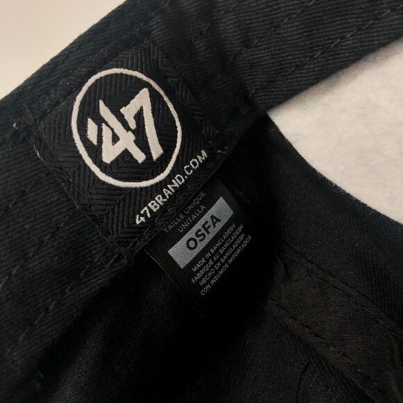 NEW Pittsburgh Penguins '47 Brand Clean Up Adjustable Hat Cap NHL Black One Size - Picture 8 of 9